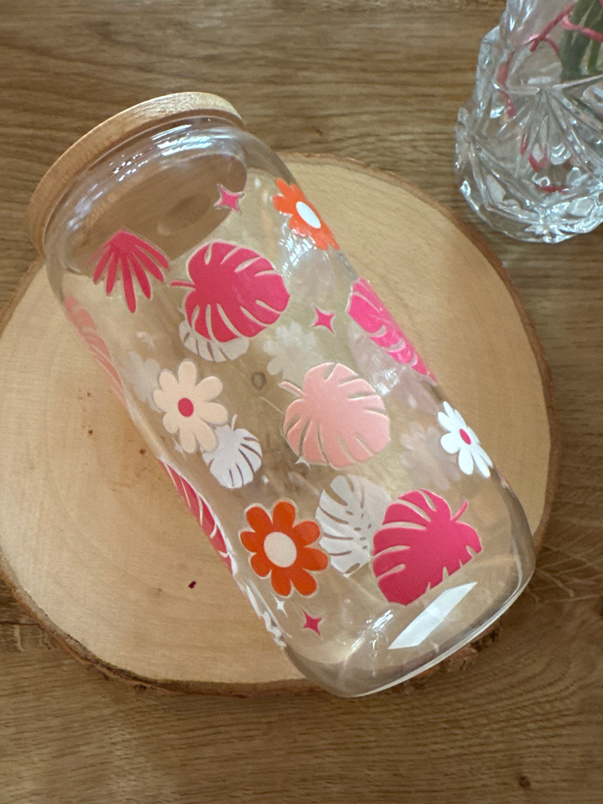 Vaso Flores y Hojas