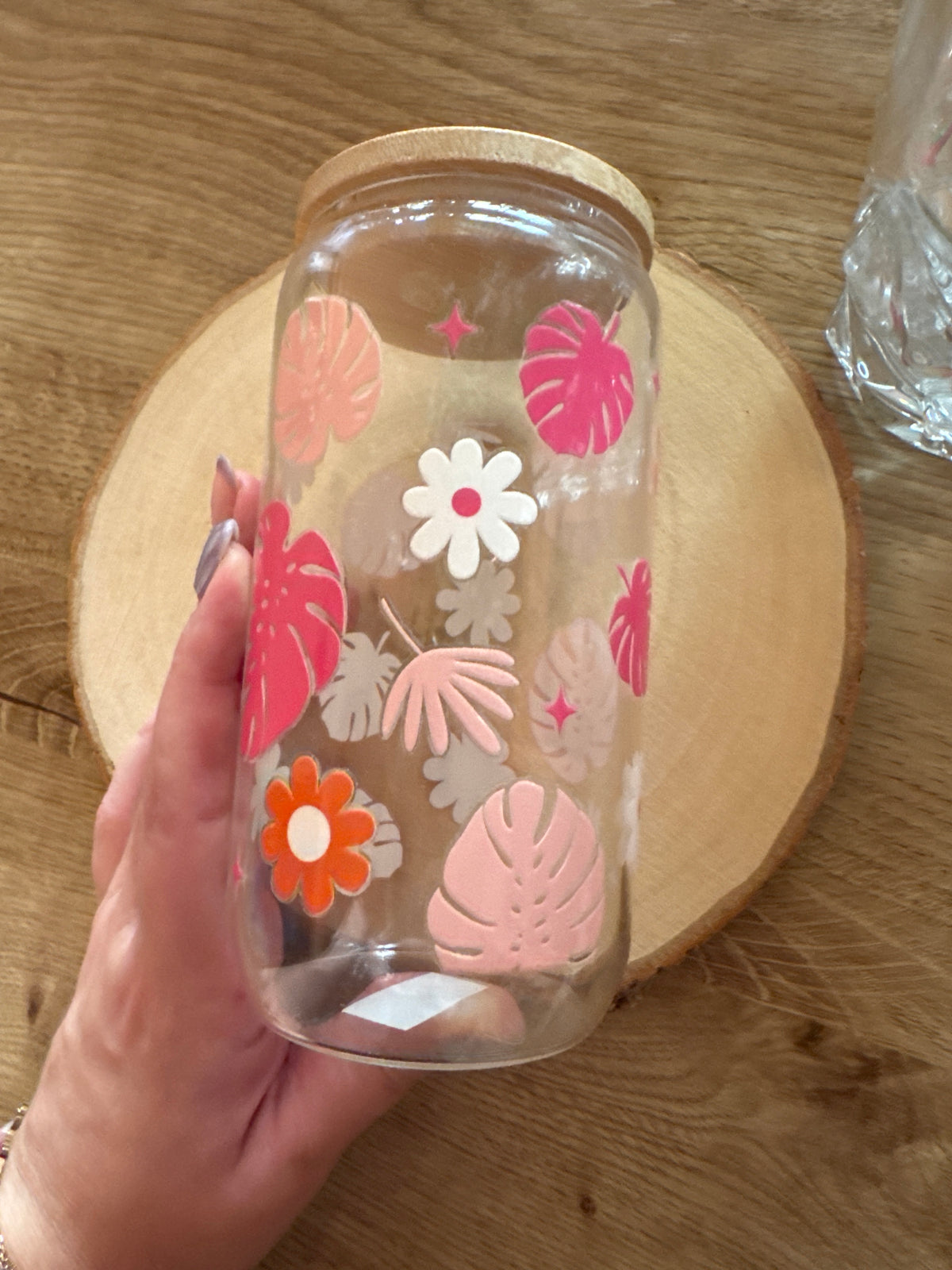 Vaso Flores y Hojas