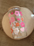 Vaso Maxi Flores y Corazones